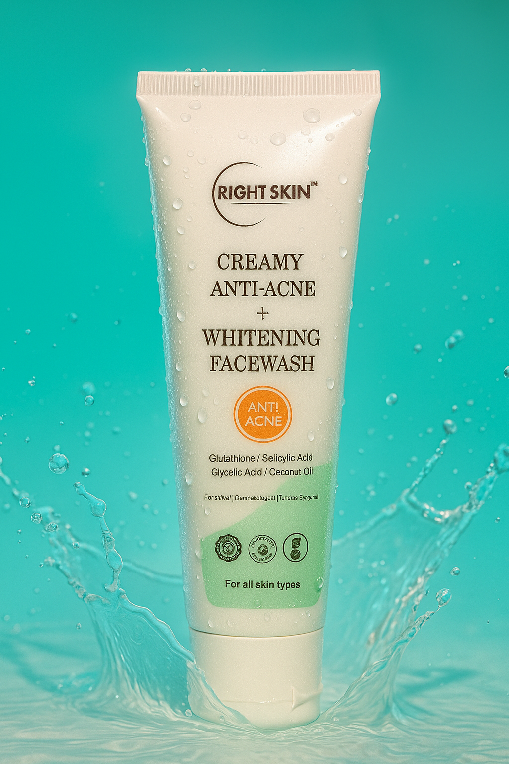 RIGHT SKIN™ Anti-Acne Face Wash | Whitening, Oil & Acne Control 80ml - Image 2