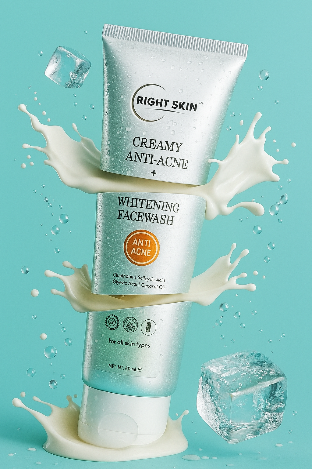 RIGHT SKIN™ Anti-Acne Face Wash | Whitening, Oil & Acne Control 80ml - Image 4