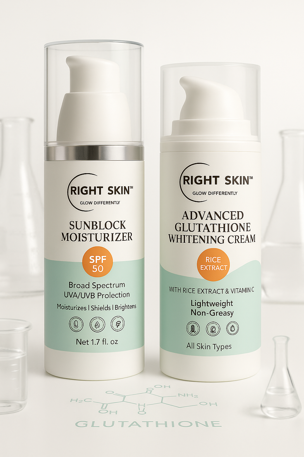 RIGHT SKIN™ Sunblock & Whitening Cream Glow Bundle - Image 3