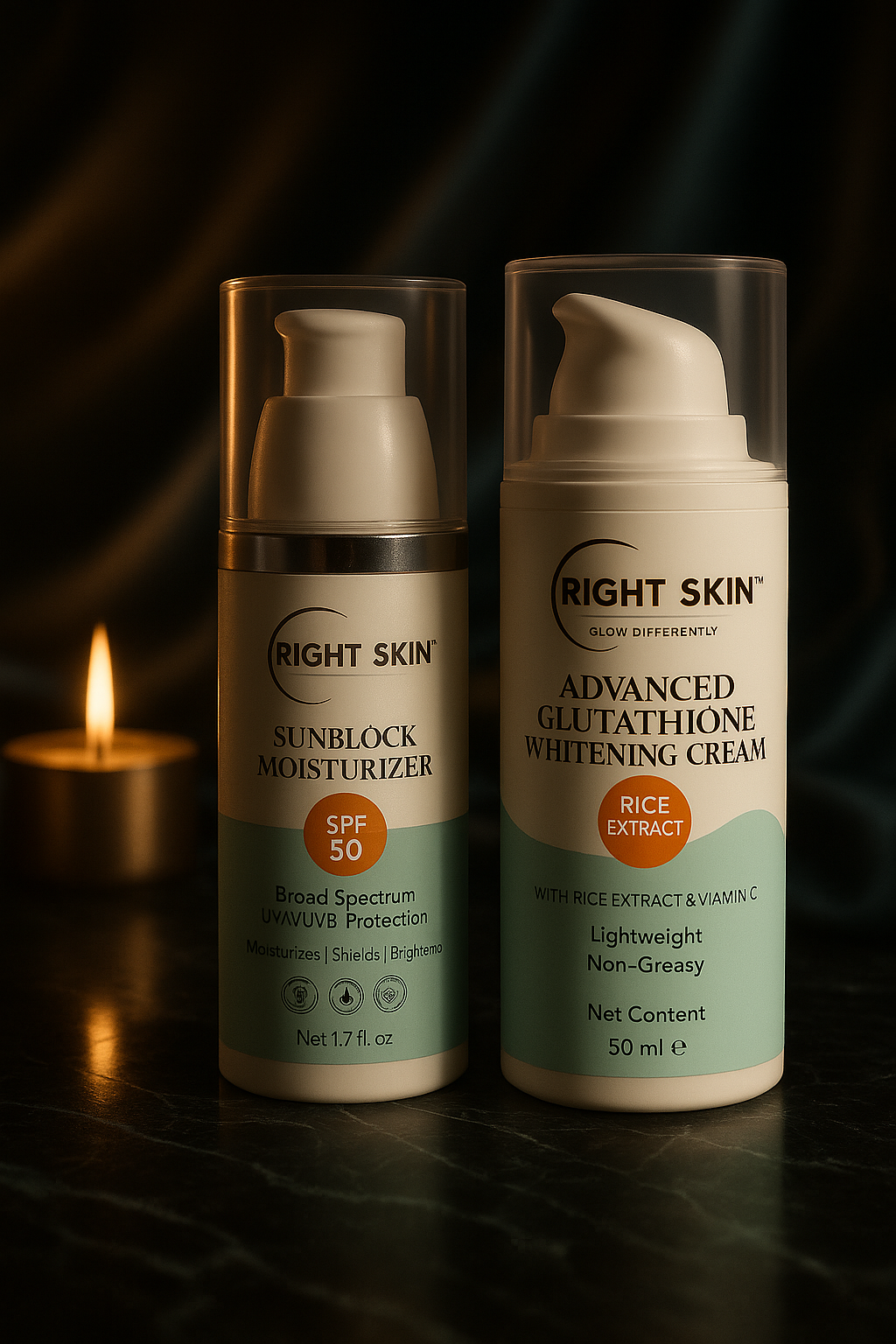 RIGHT SKIN™ Sunblock & Whitening Cream Glow Bundle - Image 2